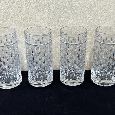 4 Ralph Lauren Lauren Aston Highball Lead Crystal Glasses