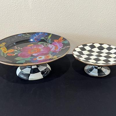 2 MacKenzie Childs Cake Plates