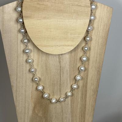 Genuine Pearl and Sterling Silver necklace