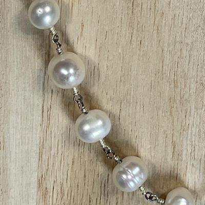 Genuine Pearl and Sterling Silver necklace