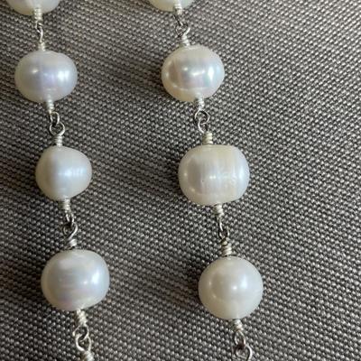 Genuine Pearl and Sterling Silver necklace