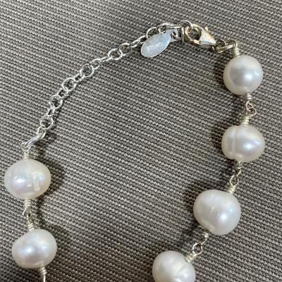 Genuine Pearl and Sterling Silver necklace