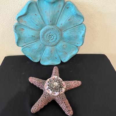 Starfish and Flower Yard Decor