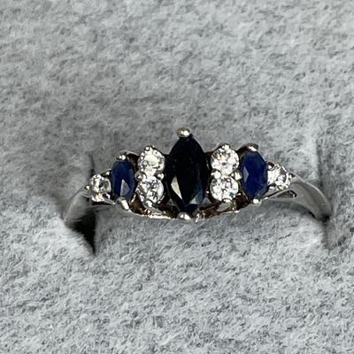Sterling Silver and Sapphire ring 8