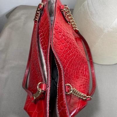 Michael Kors Croc embossed leather handbag