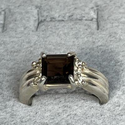 Smoky Quartz and Sterling Silver ring 8