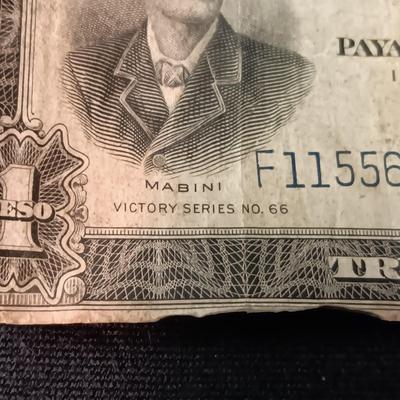 THREE 1940'S PHILIPPINES ONE PESO VICTORY SERIES NO 66