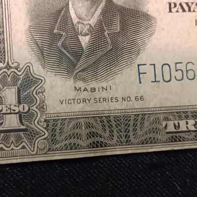 THREE 1940'S PHILIPPINES ONE PESO VICTORY SERIES NO 66