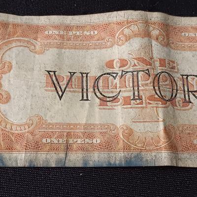 THREE 1940'S PHILIPPINES ONE PESO VICTORY SERIES NO 66