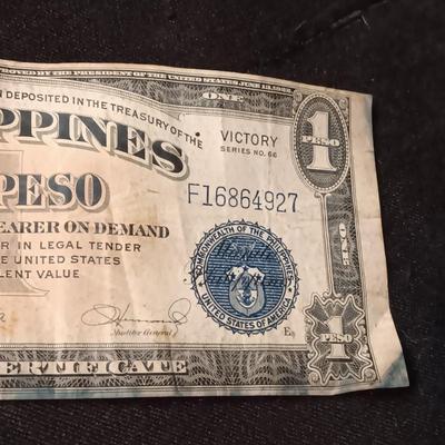 THREE 1940'S PHILIPPINES ONE PESO VICTORY SERIES NO 66