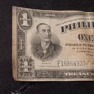 THREE 1940'S PHILIPPINES ONE PESO VICTORY SERIES NO 66