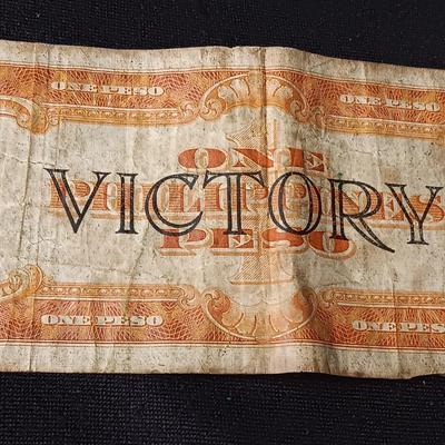 THREE 1940'S PHILIPPINES ONE PESO VICTORY SERIES NO 66
