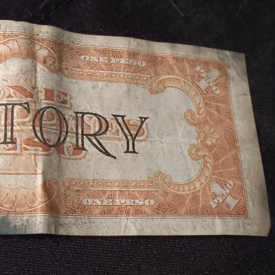 THREE 1940'S PHILIPPINES ONE PESO VICTORY SERIES NO 66