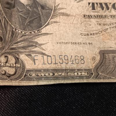 1940'S PHILIPPINES TWO PESOS VICTORY SERIES NO 66