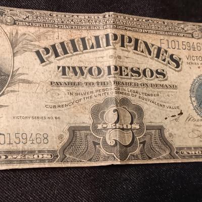1940'S PHILIPPINES TWO PESOS VICTORY SERIES NO 66