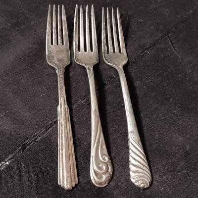3 STERLING SILVER FORKS MARKED "SAMPLE"