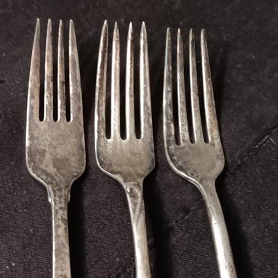 3 STERLING SILVER FORKS MARKED "SAMPLE"