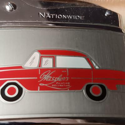 LIKE NEW NATIONWIDE BUTANE LIGHTER ADVERTISING "HASSLER'S PAINTING DECORATING"