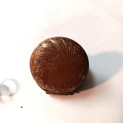 GOLD-TONE POCKET WATCH AND POCKET WATCH CASE FOR REPAIR