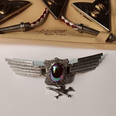 EARLY CHEYENNE FRONTIER DAYS SCARF, ROUND UP COLLAR POINTS & THONG TIE SET