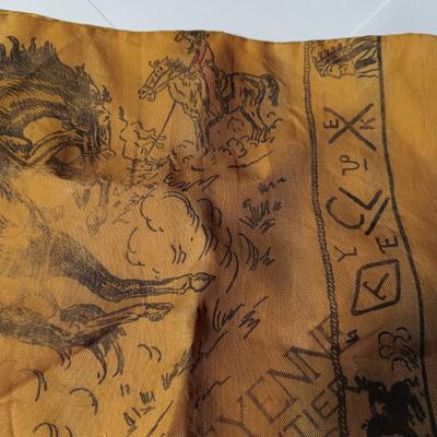EARLY CHEYENNE FRONTIER DAYS SCARF, ROUND UP COLLAR POINTS & THONG TIE SET