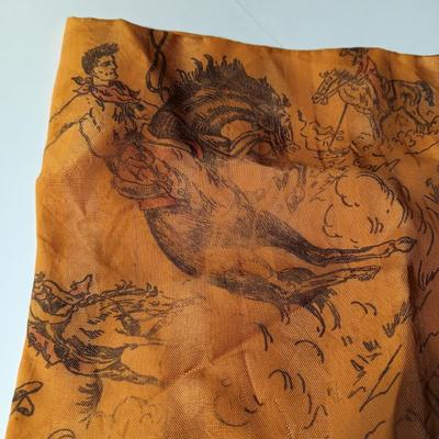 EARLY CHEYENNE FRONTIER DAYS SCARF, ROUND UP COLLAR POINTS & THONG TIE SET