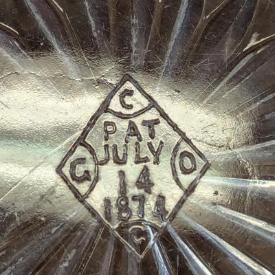 Clear Glass Antique Fruit Bowl Pat 14 July 1874