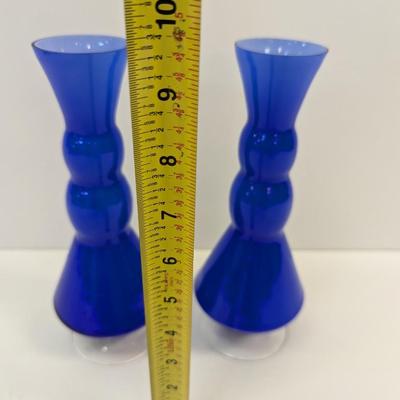 Antique Glass Cobalt Blue Vases