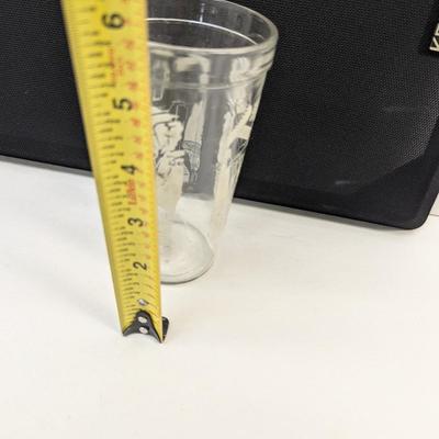 Vintage Etched Drinking Glass Samson Design