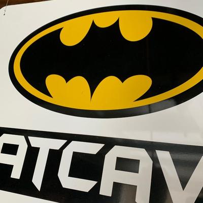 Bat Cave Metal Sign