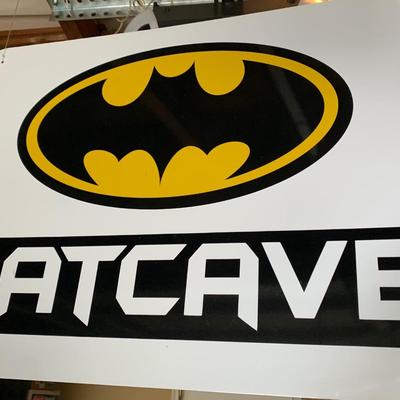 Bat Cave Metal Sign