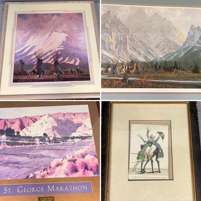 Original Oil Painting Southern Utah Navajo's on Horseback by Paul Mann