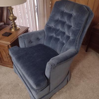Button Back Upholstered Armchair Comfort Chair, Hickory, NC