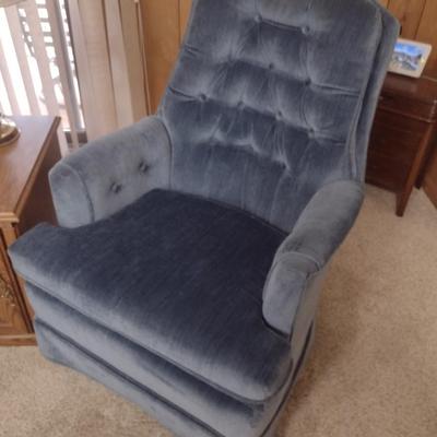 Button Back Upholstered Armchair Comfort Chair, Hickory, NC