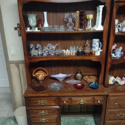 Open Bookcase on Knee Hole Desk Base (No Contents)