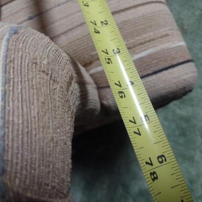 Three Cushion Fabric Upholstered Couch