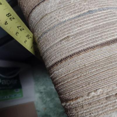 Three Cushion Fabric Upholstered Couch