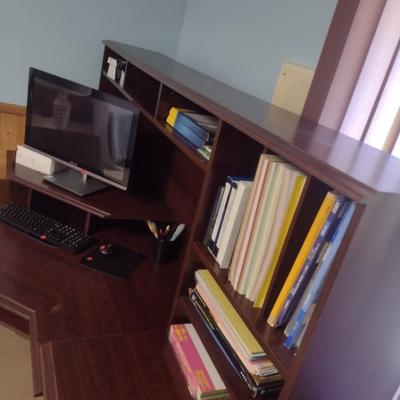 Corner Office Desk and Workstation (No Contents)