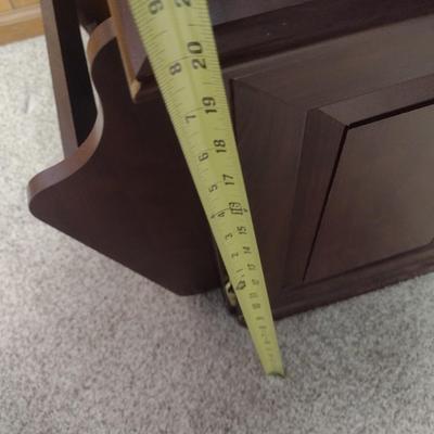 Single Door Side Table with Magazine Cradle