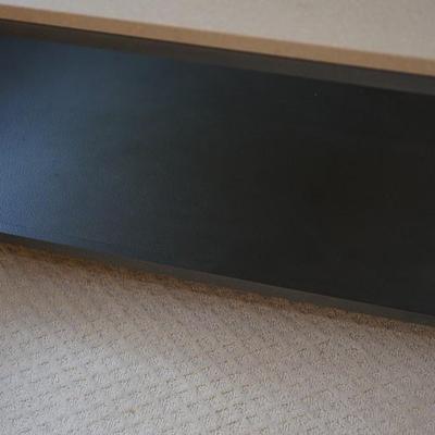 36" by 36" Excellent style onyx top coffee table w/ quality black wrought metal base