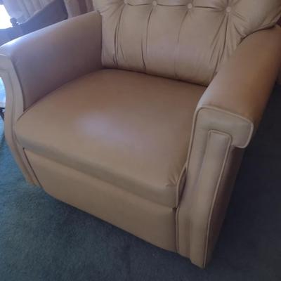 Lazy Boy Button Back Faux Leather Recliner Choice B