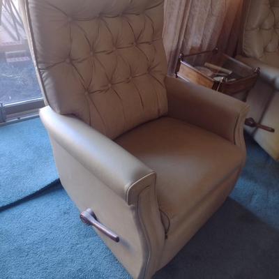 Lazy Boy Button Back Faux Leather Recliner Choice B