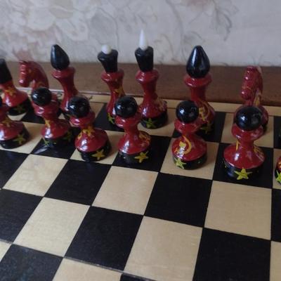 Cold War USA vs. USSR Themed Chess Set
