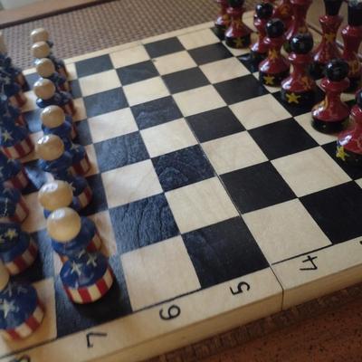 Cold War USA vs. USSR Themed Chess Set