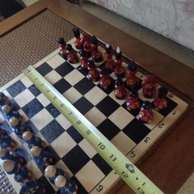 Cold War USA vs. USSR Themed Chess Set