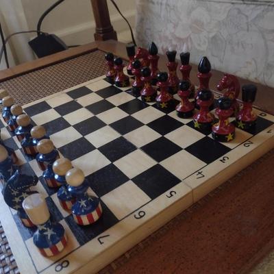 Cold War USA vs. USSR Themed Chess Set