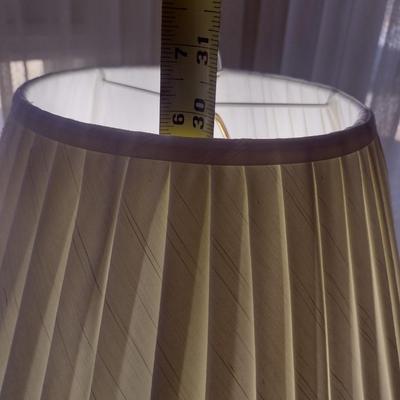 Pair of Brass Table Lamps with Shades