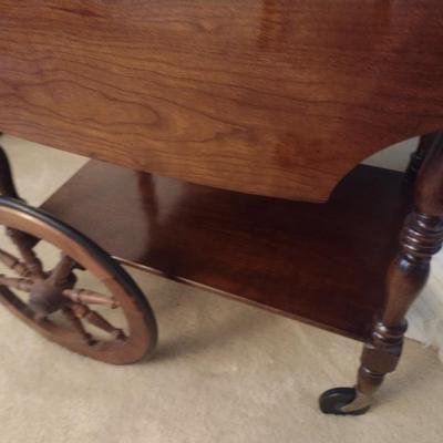 Vintage Lexington Drop-Leaf Tea Cart (No Contents)
