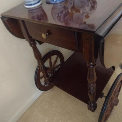 Vintage Lexington Drop-Leaf Tea Cart (No Contents)