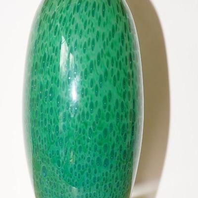 ART GLASS VASE CONTROLLED BUBBLE / TWO GLASS ANGEL FISH OF COLORS